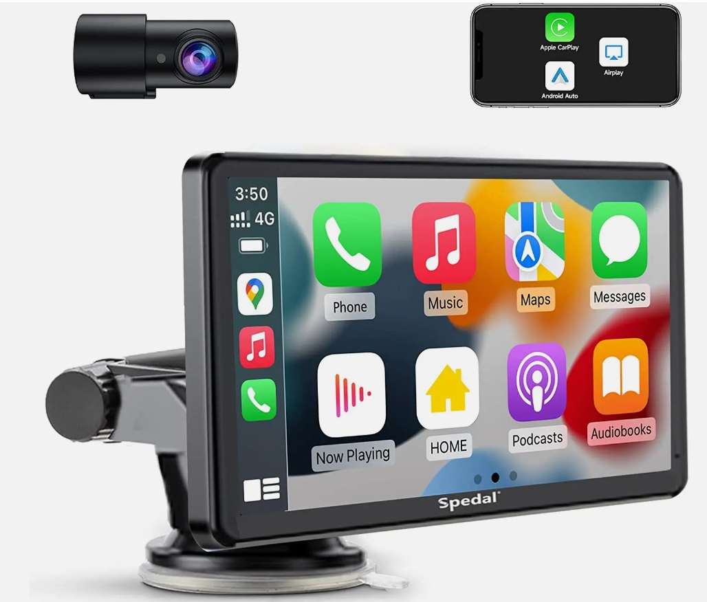 7&quot; Car Radio Android Auto Apple Carplay Stereo Touch Screen Bluetooth dashcam