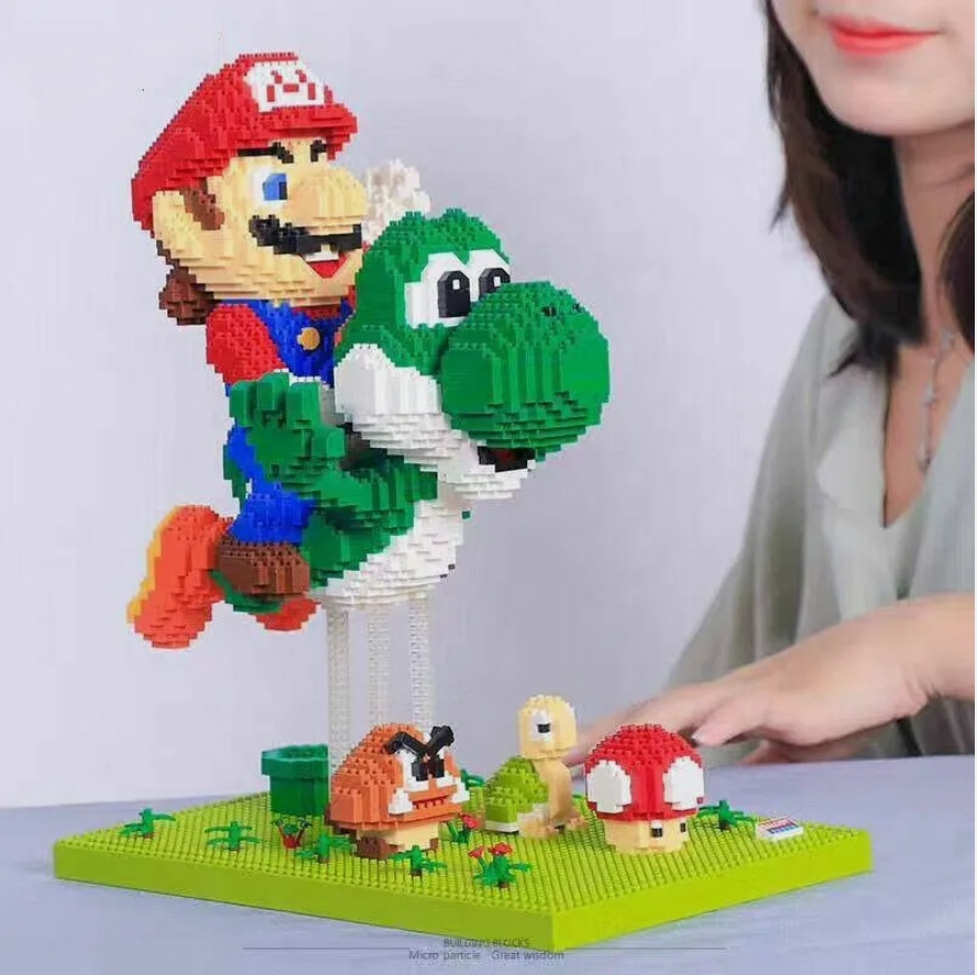 Building Blocks Adult Kid DIY Toy Flying Super Mario Yoshi Micro Bricks 3300 PCS